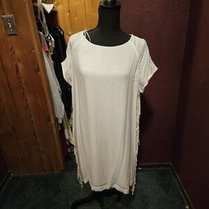 Mango White Midi Dress size 8 nwt